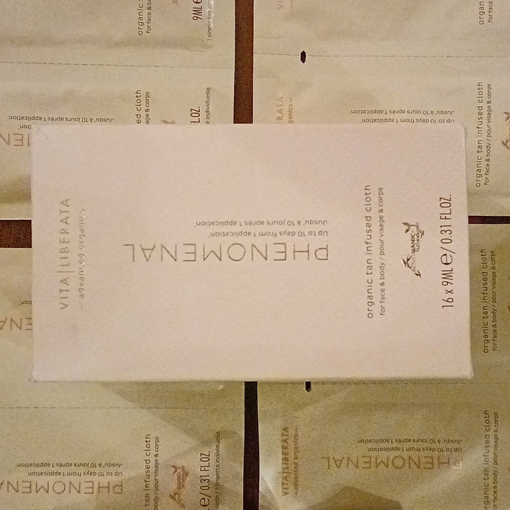 NWT Vita Liberata Phenomenal 16 Organic Tan Infused Cloths